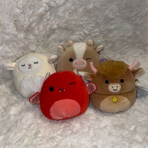 Karlie, Calton, Sophie, Griella 4-5in squishmallow